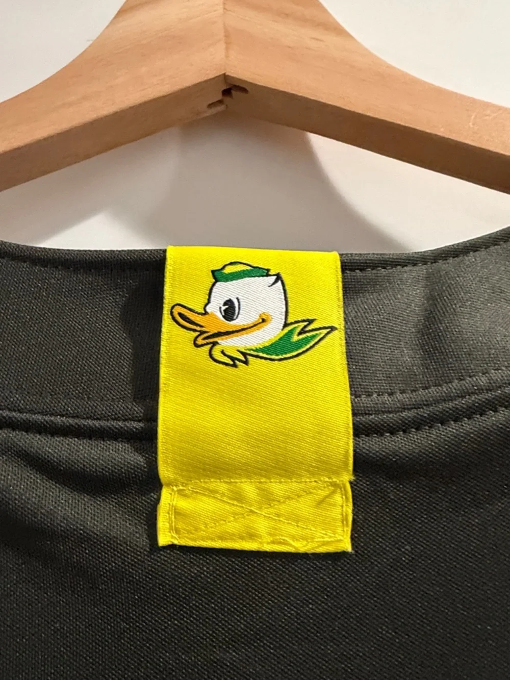 Nike Men’s Football Jersey - Olive Green with Yellow Accents - Picture 5 of 6